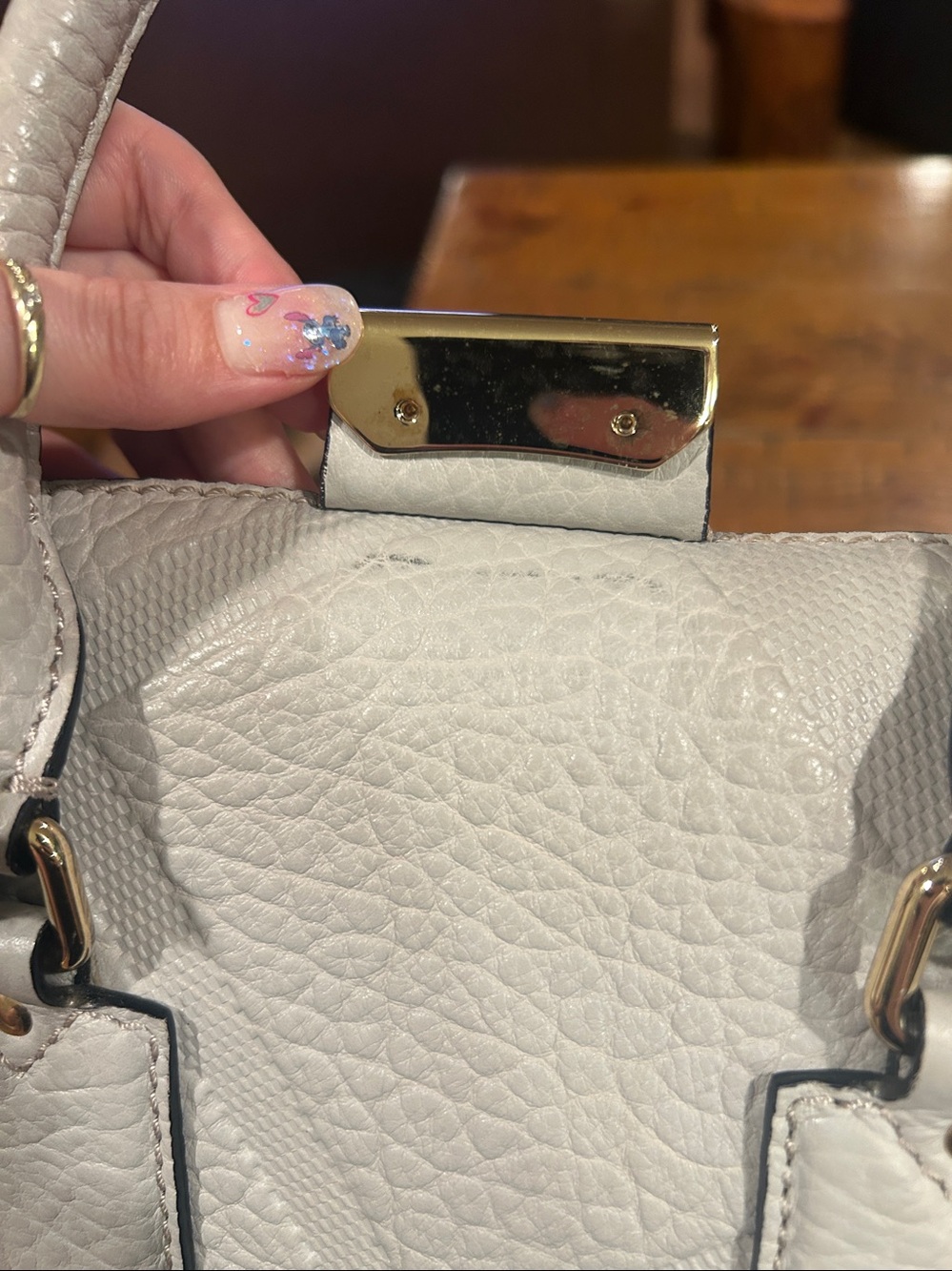 Burberry Light Grey Dome Satchel Handbag with Detachable Strap - Picture 9 of 9
